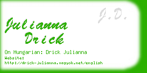 julianna drick business card